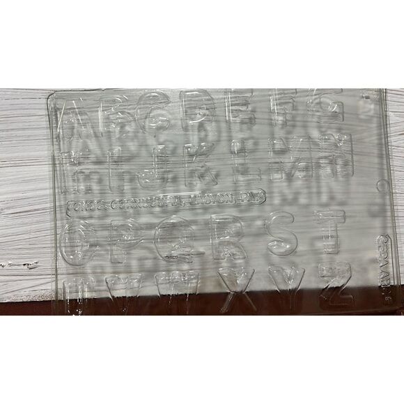 Candy Mold Alphabet Letters  Chocolate Clear - Picture 1 of 2